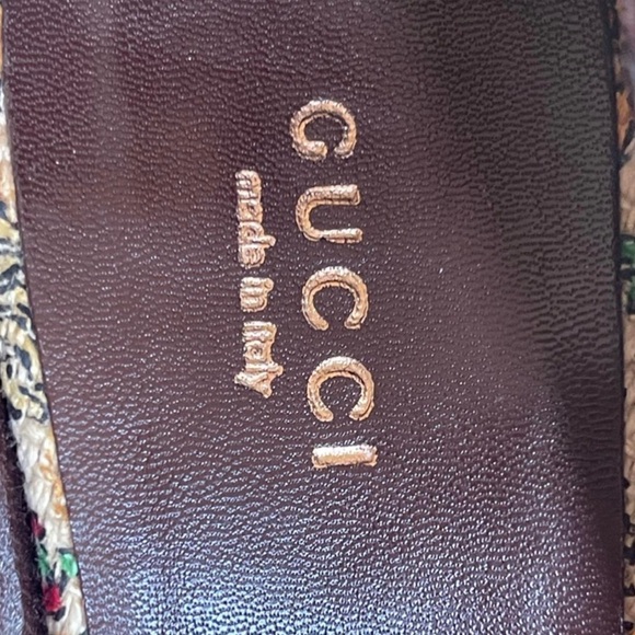 Gucci Brown and Gold High Heel Pumps